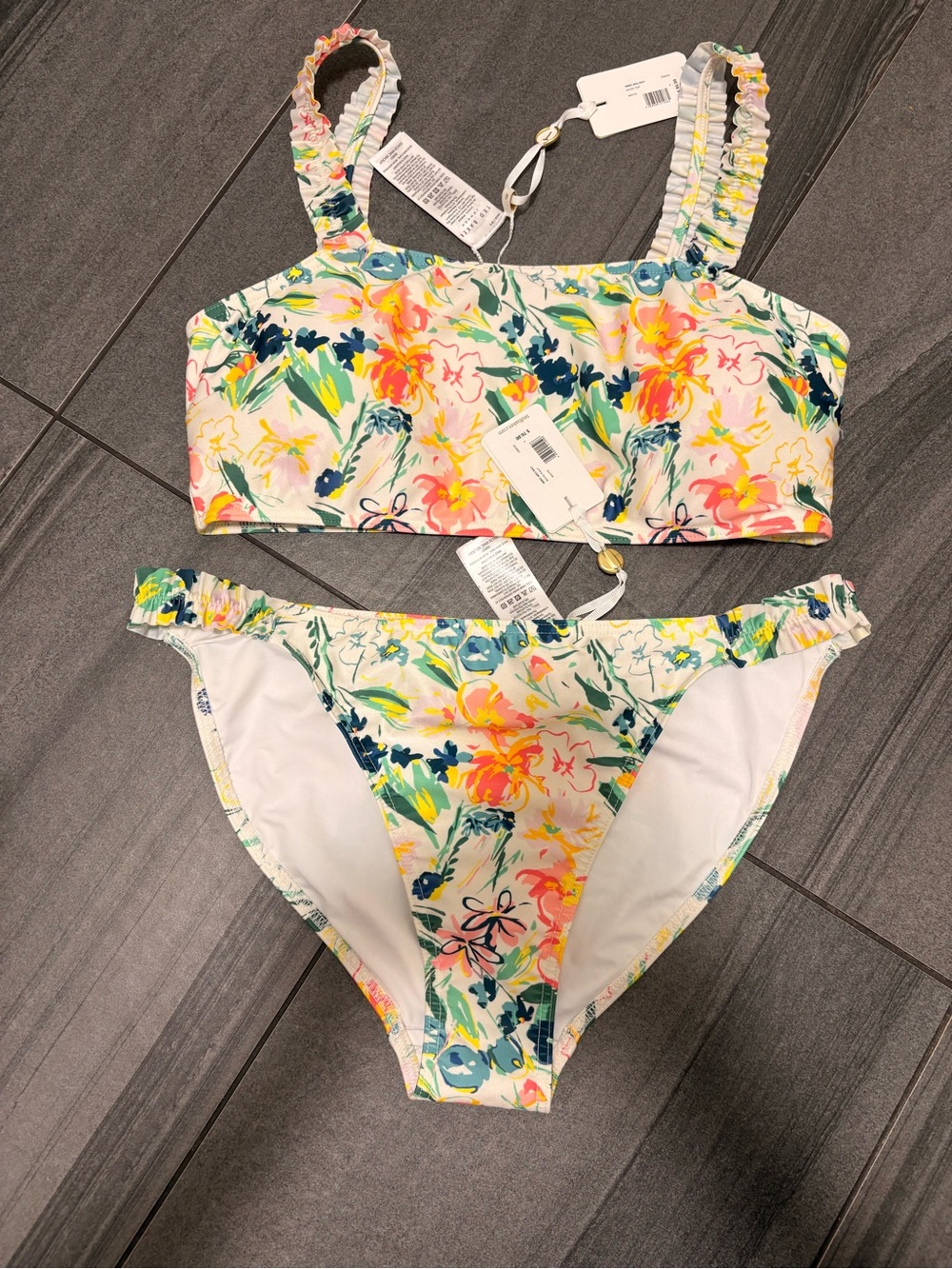 Ladies Ted Baker Floral Print Two-Piece Swim Set - Multi